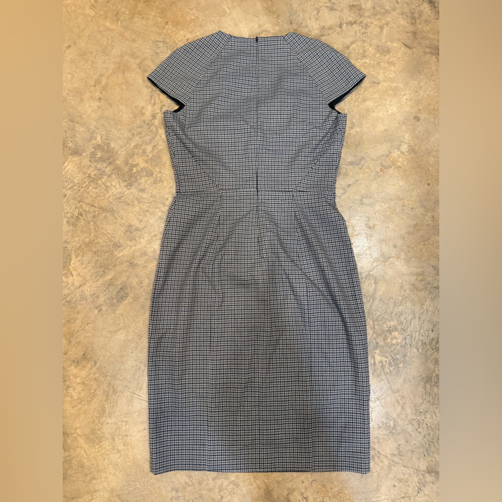 Banana Republic Black & Grey Checked Midi Sheath Dress - Picture 5 of 6